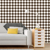 Charcoal and White Checkered Removable Wallpaper 0991| Walls By Me