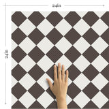 Charcoal and White Checkered Removable Wallpaper 0991| Walls By Me