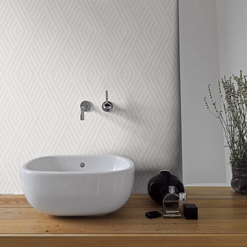 White and Pink Striped Removable Wallpaper 8807| Walls By Me