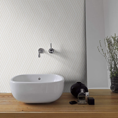 White and Pink Striped Removable Wallpaper 8807| Walls By Me