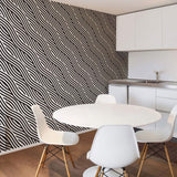 Black and White Striped Removable Wallpaper 5638| Walls By Me