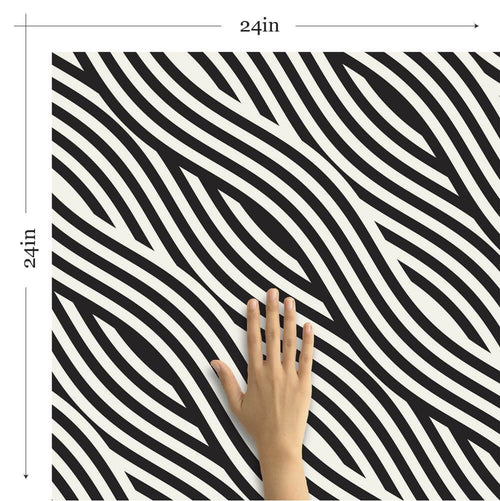 Black and White Striped Removable Wallpaper 5638| Walls By Me
