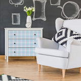 White and Purple Plaid Removable Wallpaper 0643| Walls By Me