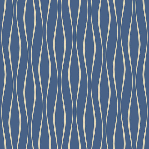 Blue Lines Peel and Stick Removable Wallpaper