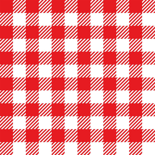 Red and White Plaid Removable Wallpaper 6879| Walls By Me