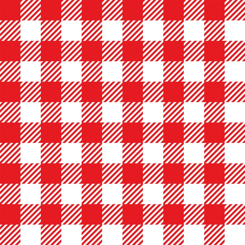 Red and White Plaid Removable Wallpaper 6879| Walls By Me