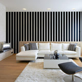 Black and White Vertical Peel and Stick Removable Wallpaper