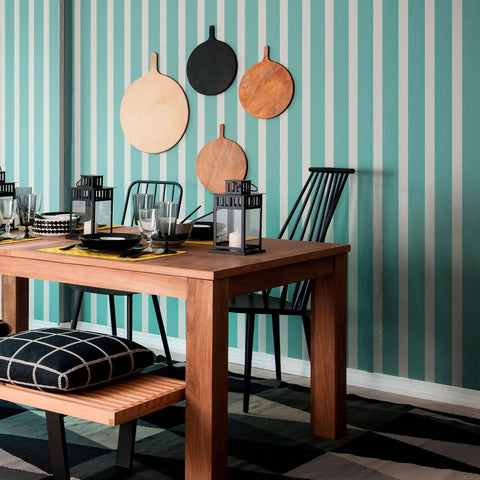 Green and Grey Vertical Peel and Stick Removable Wallpaper