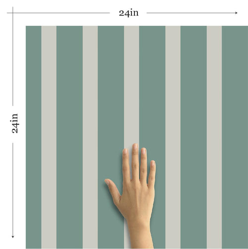 Green and Grey Vertical Peel and Stick Removable Wallpaper