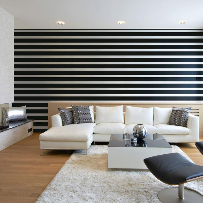Black and White Striped Removable Wallpaper 20 3| Walls By Me
