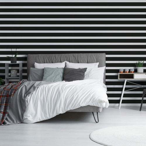 Black and White Striped Removable Wallpaper 20 3| Walls By Me