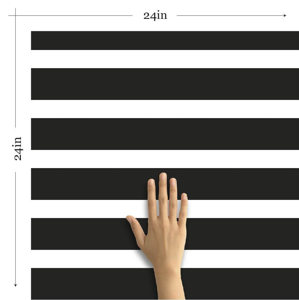 Black & White Horizontal Striped Wallpaper Walls By Me