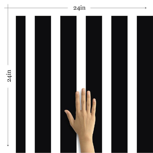 Black and White Vertical Peel and Stick Removable Wallpaper
