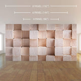 Tan Log Peel and Stick Removable Wall Mural 0480