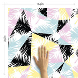 White and Yellow Geometric Teens Removable Wallpaper 3062| Walls By Me