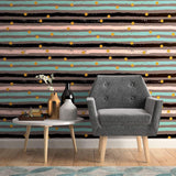 Gold and Gray Stripes Teens Removable Wallpaper 420| Walls By Me