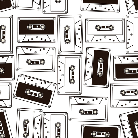 White Retro Teens Removable Wallpaper 0787| Walls By Me