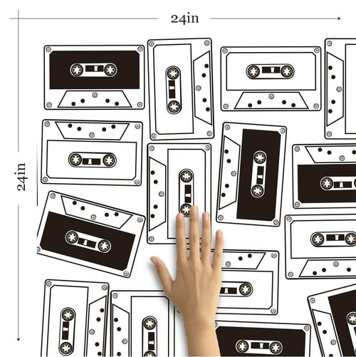 White Retro Teens Removable Wallpaper 0787| Walls By Me