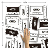 White Retro Teens Removable Wallpaper 0787| Walls By Me