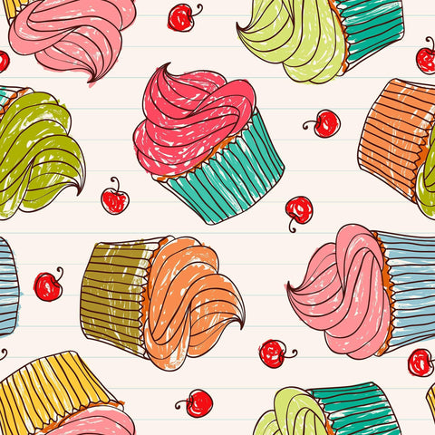 Red and Brown Food Teens Peel and Stick Removable Wallpaper