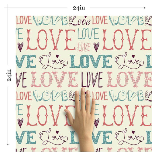 Purple and Blue Handwriting Teens Removable Wallpaper 4025| Walls By Me