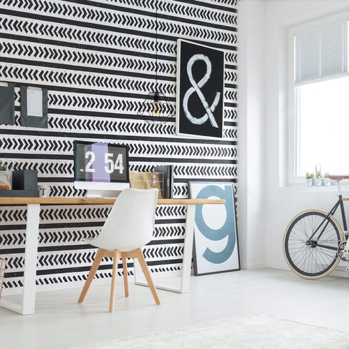 Charcoal and Gray Geometric Teens Removable Wallpaper 2959| Walls By Me