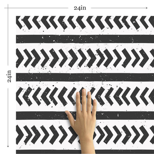 Charcoal and Gray Geometric Teens Removable Wallpaper 2959| Walls By Me