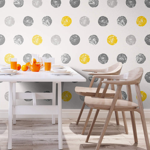 Silver and Grey Geometric Teens Removable Wallpaper 7349| Walls By Me