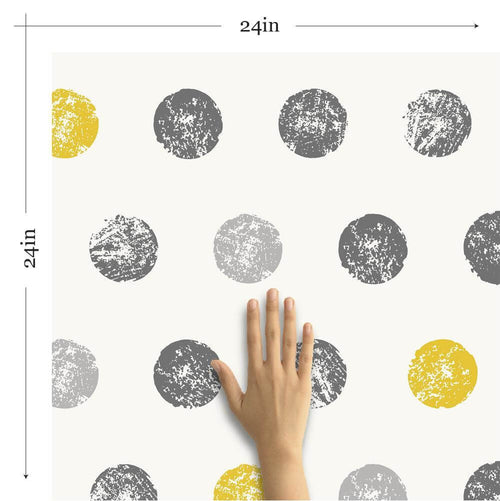 Silver and Grey Geometric Teens Removable Wallpaper 7349| Walls By Me