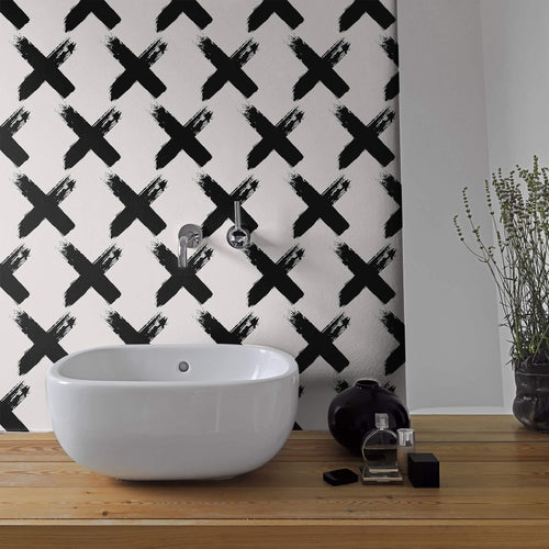 White Cross Teens Peel and Stick Removable Wallpaper