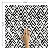 Black and White Thread Teens Peel and Stick Removable Wallpaper