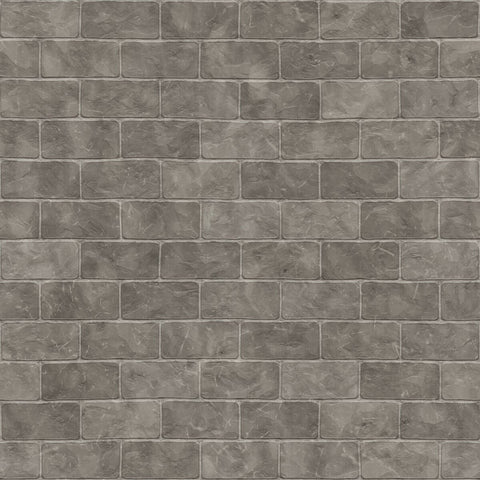 Charcoal Brick Imitation Peel and Stick Removable Wallpaper