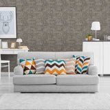 Charcoal Brick Imitation Peel and Stick Removable Wallpaper