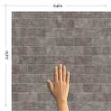 Charcoal Brick Imitation Peel and Stick Removable Wallpaper