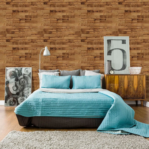 Brown Wood Texture Peel and Stick Removable Wallpaper