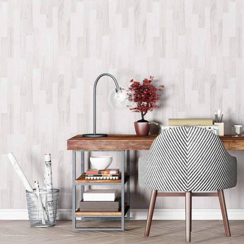 Grey Wood Peel and Stick Removable Wallpaper