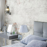 White and Orange Brick Texture Removable Wallpaper 1046| Walls By Me