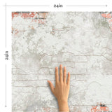 White and Orange Brick Texture Removable Wallpaper 1046| Walls By Me