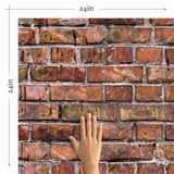 Red Brick Texture Peel and Stick Removable Wallpaper