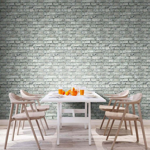 Turquoise Brick Texture Removable Wallpaper 8923| Walls By Me