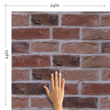 counter with Red Brick Peel and Stick Removable Wallpaper