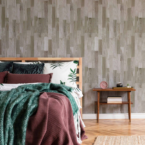 Brown Wood Peel and Stick Removable Wallpaper