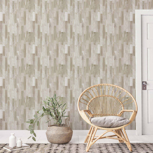 Brown Wood Peel and Stick Removable Wallpaper