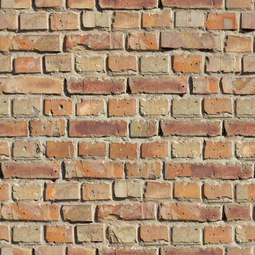 Red and Orange Brick Texture Peel and Stick Removable Wallpaper