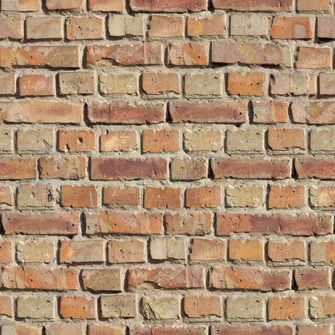 Red and Orange Brick Texture Peel and Stick Removable Wallpaper