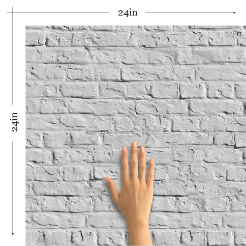 Grey Brick Texture Peel and Stick Removable Wallpaper