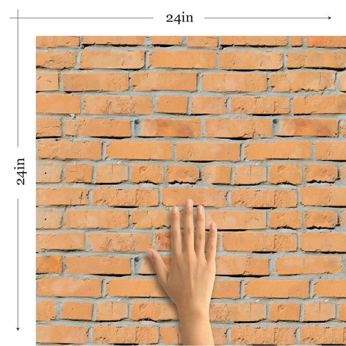 Orange Brick Texture Removable Wallpaper 8503| Walls By Me