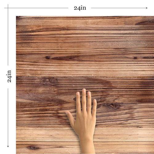 Tan and Brown Wood Imitation Peel and Stick Removable Wallpaper