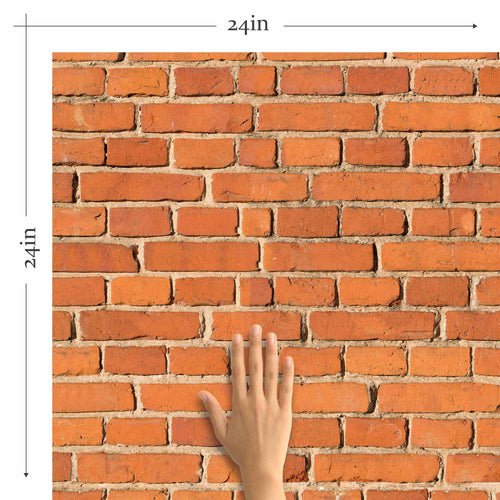 A ready-to-use red brick removable wallpaper for your living space