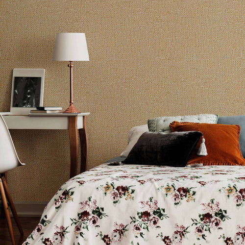 Add a tactile quality to any setting through this fabric textured peel and stick wallpaper.